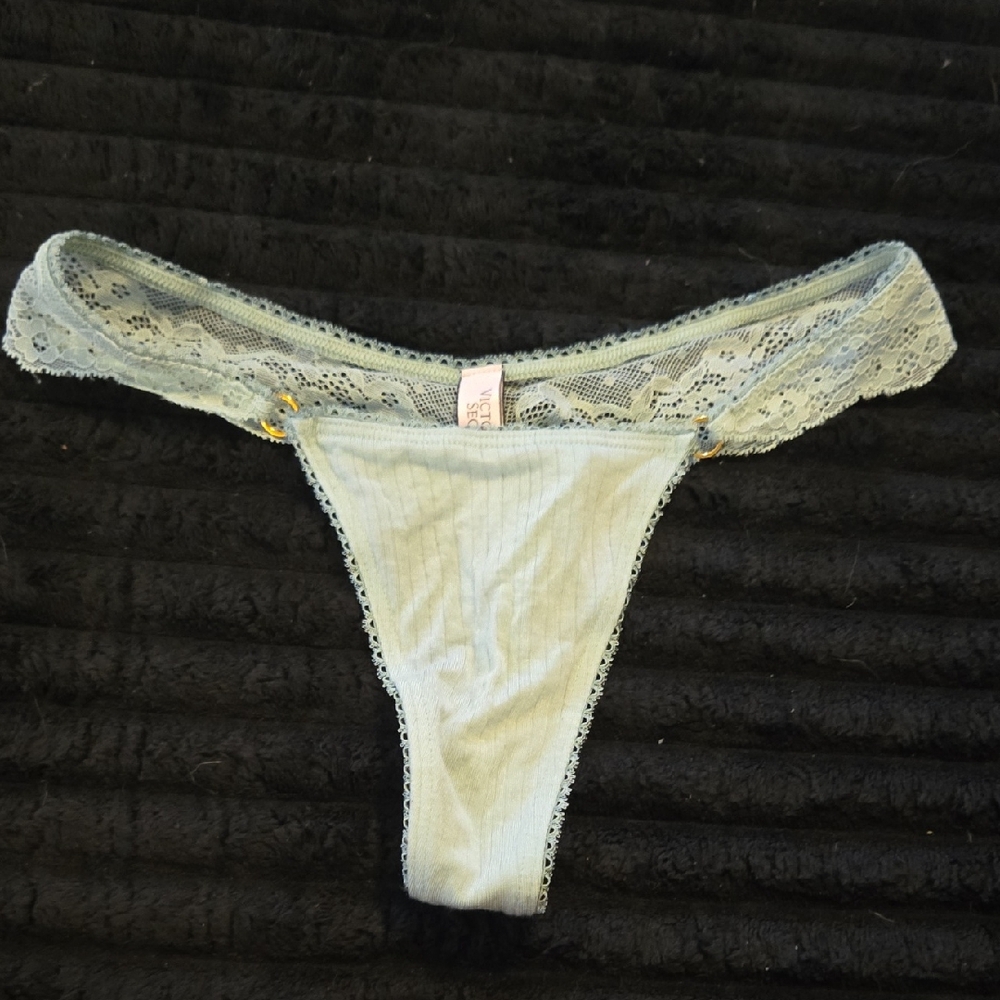 Victoria's Secret Lace Trim Panties - Light Blue